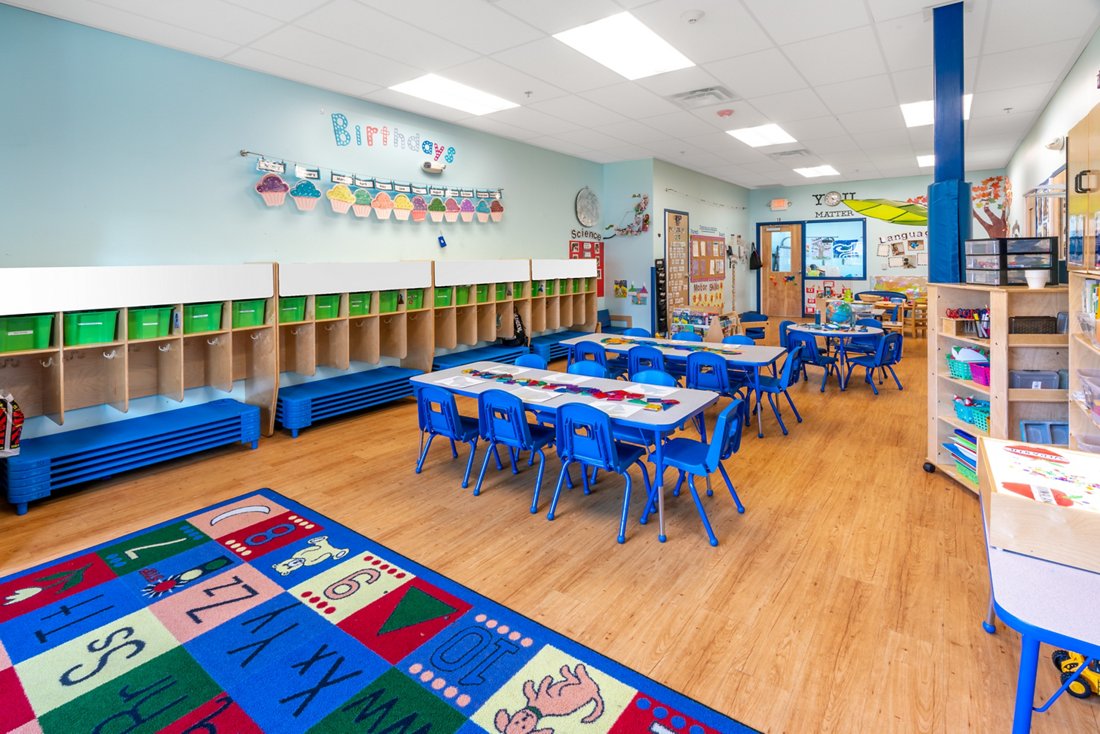 Interior of preschool classroom