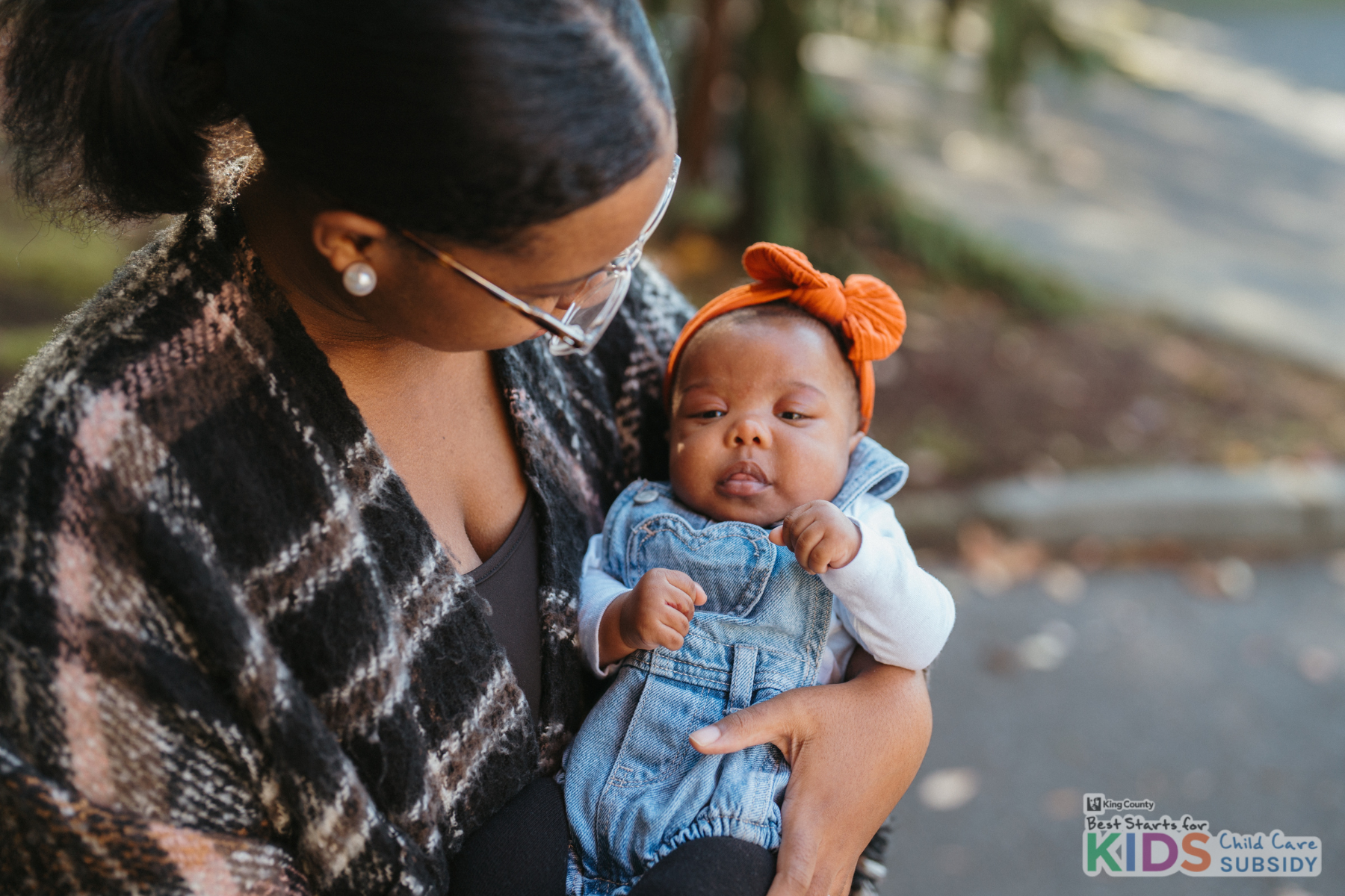 Mother holding infant