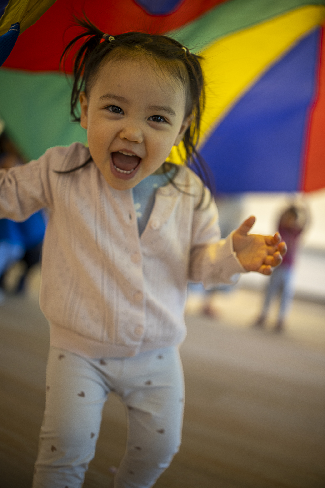 child smiles at camera