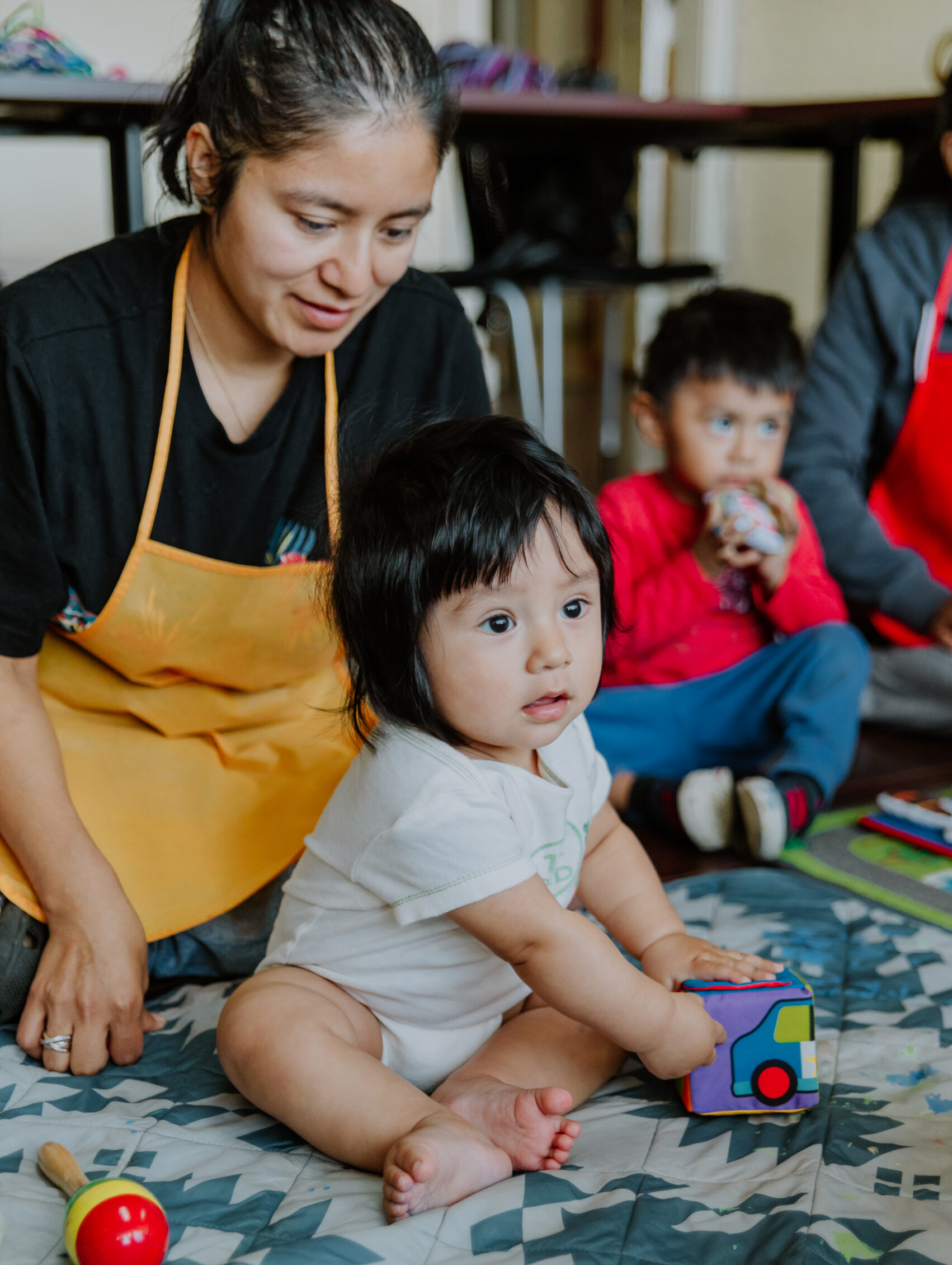 Caregiver with infant